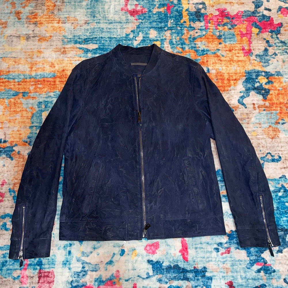 John Varvatos Men’s Navy and Blue Jacket